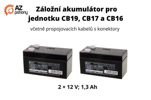 Záložní akumulátor pro řídicí jednotku CB19, CB17 a CB16 a pohon Boxer